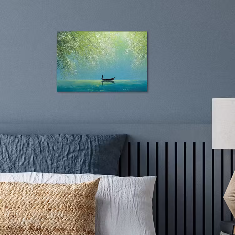 Poster - Bootje - Water - Bladeren - Bloesems — 3