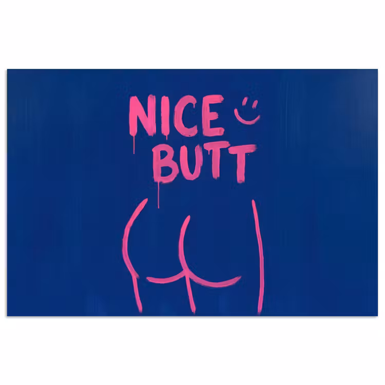 Poster - Brutaal - Grappig - Blauw — 1