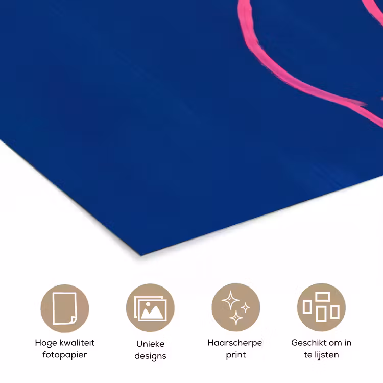 Poster - Brutaal - Grappig - Blauw — 5