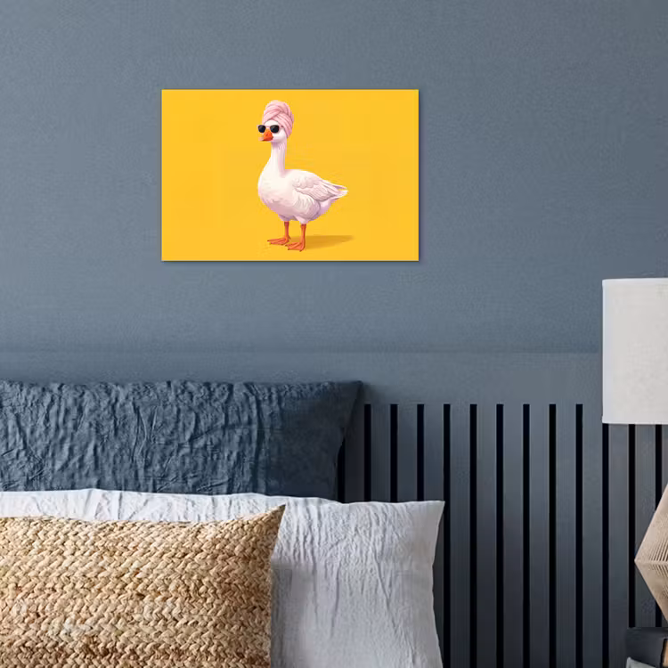 Poster - Eend - Zonnebril - Geel — 3