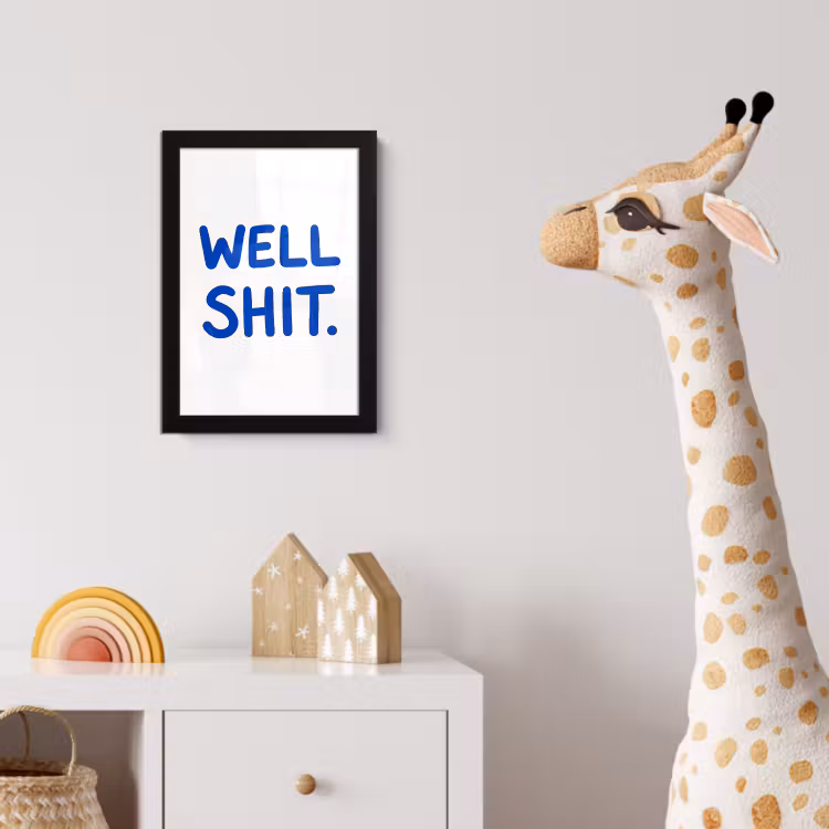 Poster met lijst - Blauw - Quote - Wit — 5