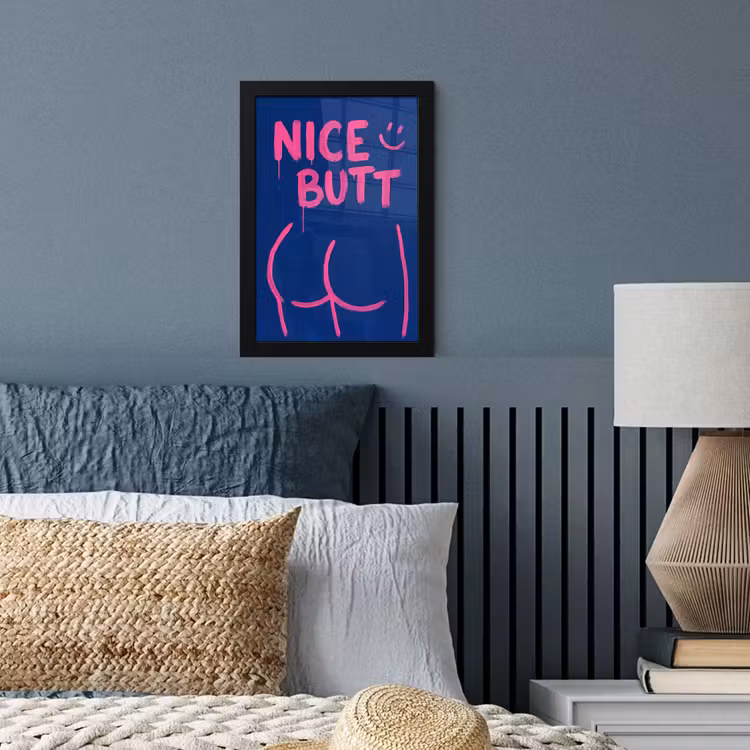Poster met lijst - Brutaal - Grappig - Blauw — 4