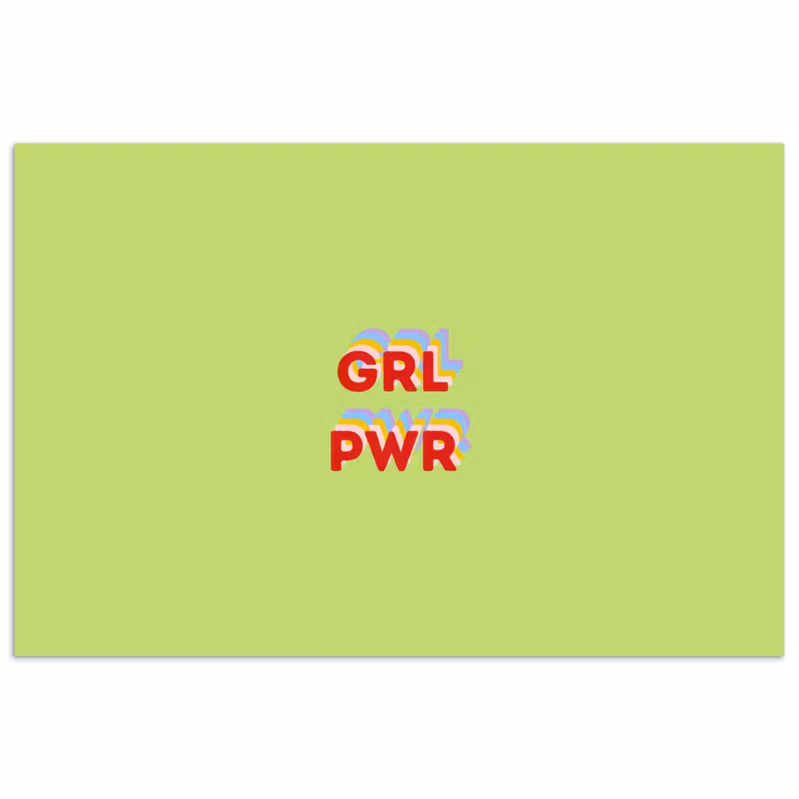 Poster - Grl pwr - Groen - Rood - 3D — 1
