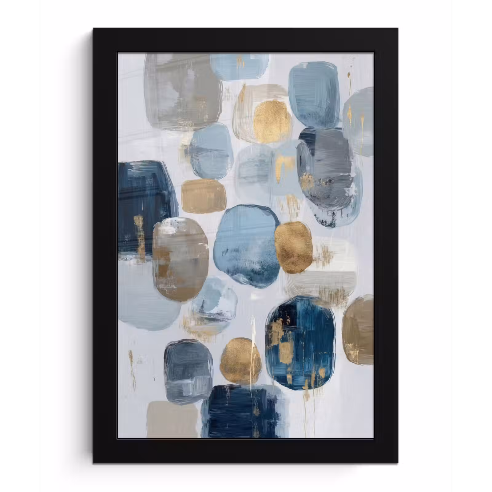 Poster met lijst - Abstract - Goud - Vormen — 1