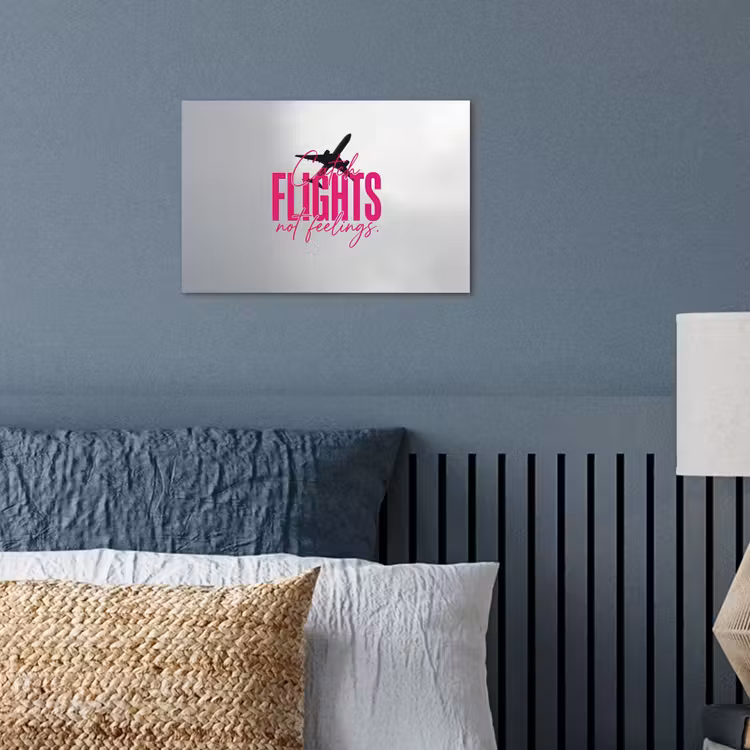 Poster - Catch flights not feelings - Vliegtuig - Roze — 3