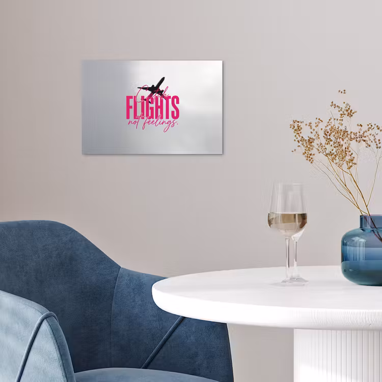Poster - Catch flights not feelings - Vliegtuig - Roze — 4