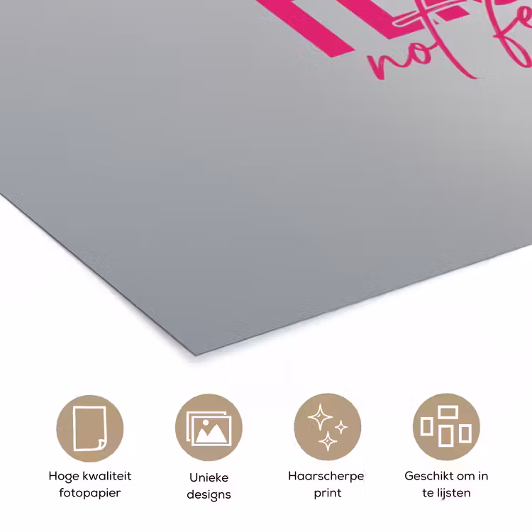 Poster - Catch flights not feelings - Vliegtuig - Roze — 5
