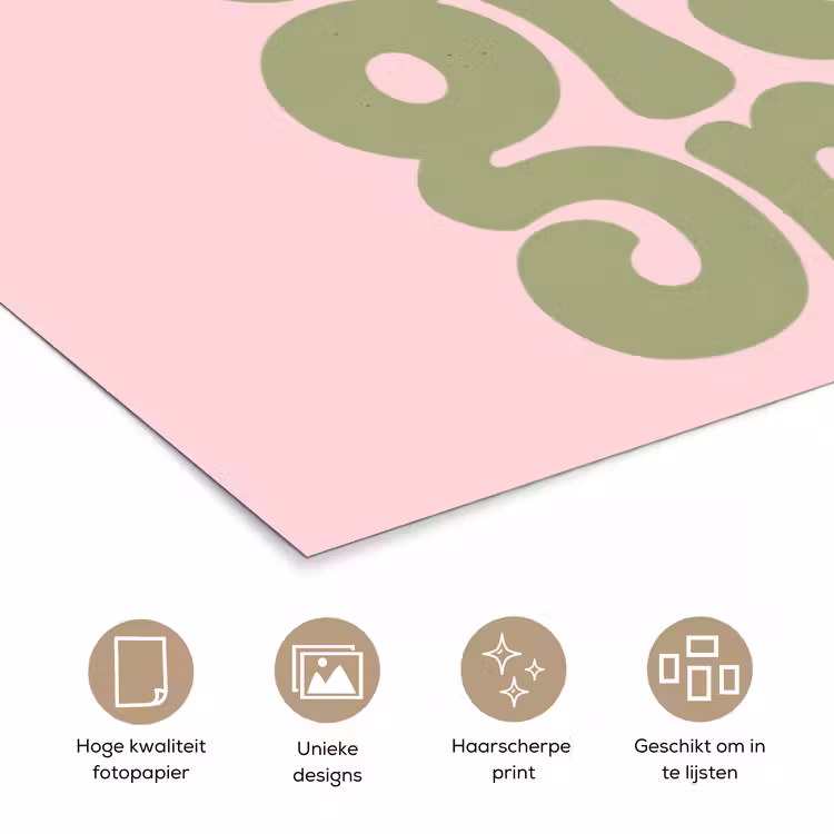 Poster - Chase greatness - Groen - Roze - Retro — 5