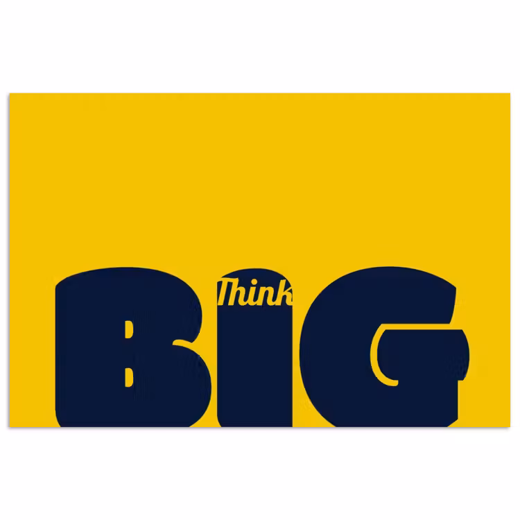 Poster - Geel - Think big - Grafisch — 1