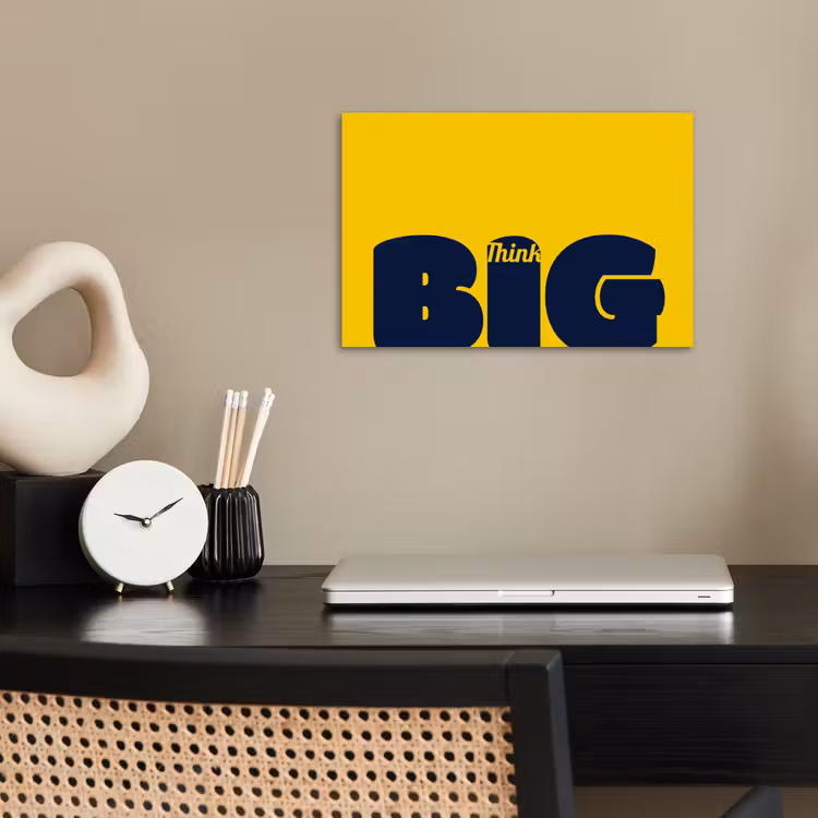 Poster - Geel - Think big - Grafisch — 2