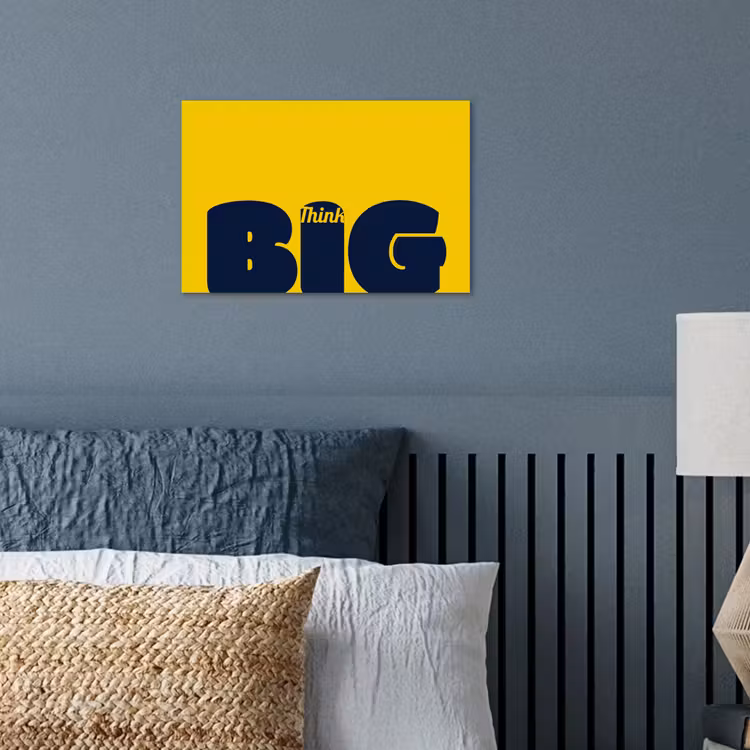 Poster - Geel - Think big - Grafisch — 3
