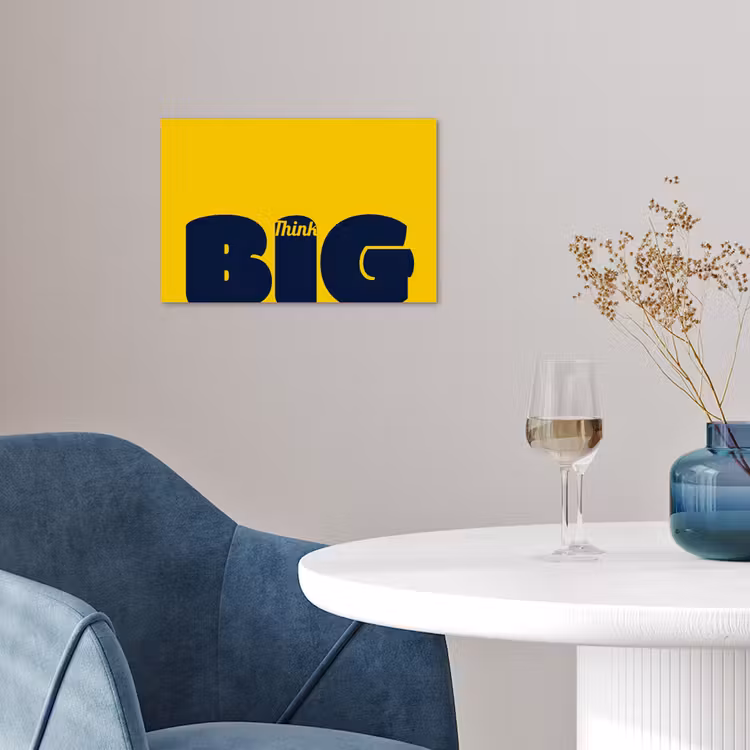 Poster - Geel - Think big - Grafisch — 4