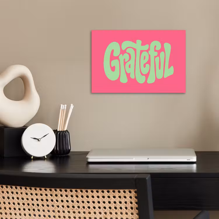 Poster - Grateful - Groen - Grafisch - Vloeiend — 2