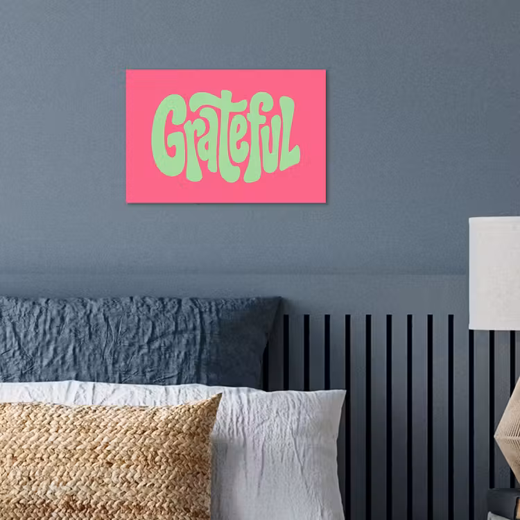 Poster - Grateful - Groen - Grafisch - Vloeiend — 3