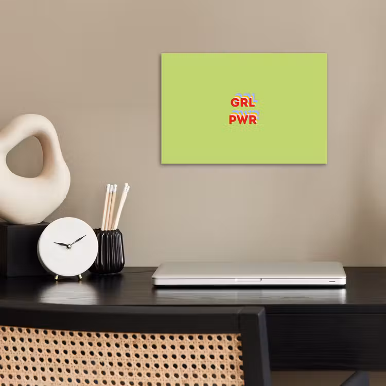 Poster - Grl pwr - Groen - Rood - 3D — 2