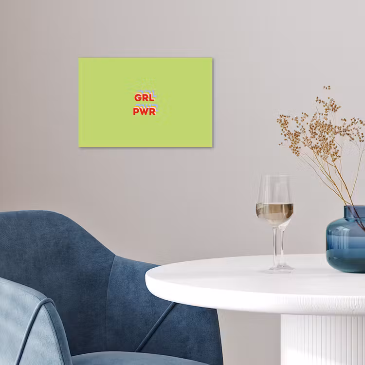 Poster - Grl pwr - Groen - Rood - 3D — 4