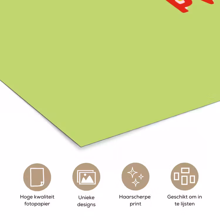 Poster - Grl pwr - Groen - Rood - 3D — 5