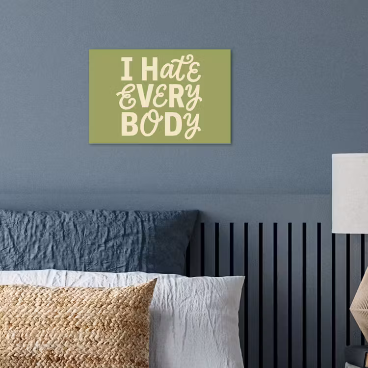 Poster - I hate everybody - Groen - Retro — 3