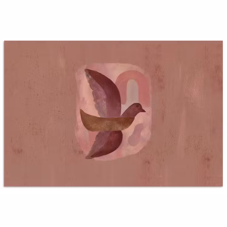 Poster - Illustratie - Vogels - Abstract - Roze — 1