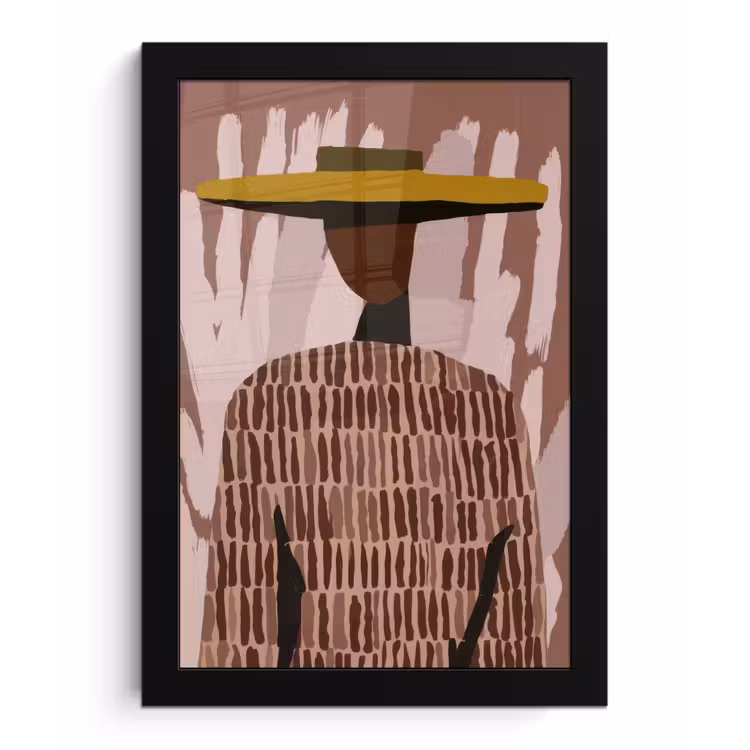 Poster met lijst - Abstract - Figuur - Illustratie - Hoed — 1