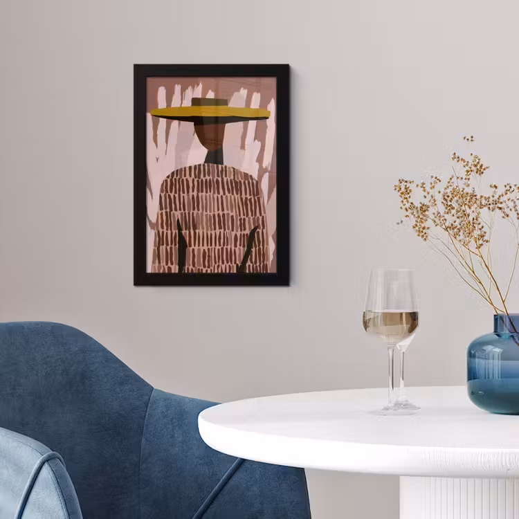 Poster met lijst - Abstract - Figuur - Illustratie - Hoed — 2