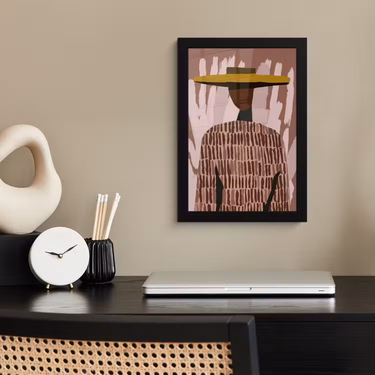 Poster met lijst - Abstract - Figuur - Illustratie - Hoed — 3