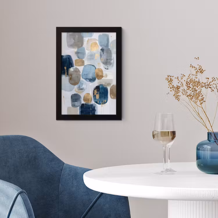 Poster met lijst - Abstract - Goud - Vormen — 2