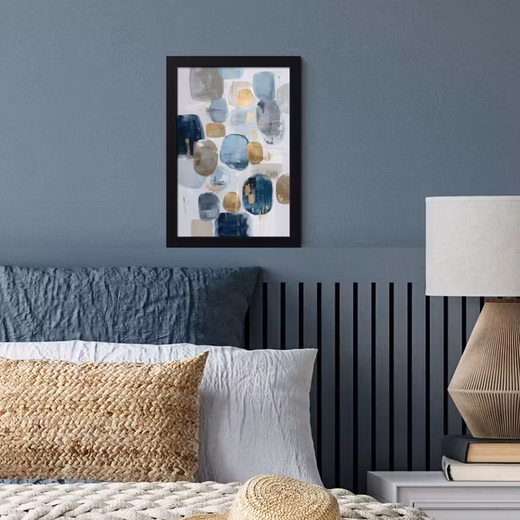 Poster met lijst - Abstract - Goud - Vormen — 4