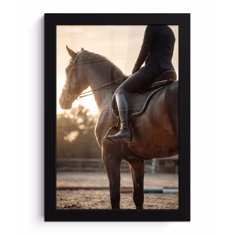 Poster met lijst - Harmonie - Ruiter - Zon — 1