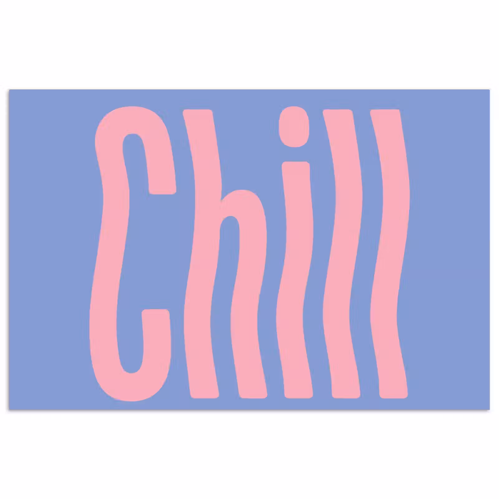 Poster - Chill - Roze - Blauw - Golvend — 1