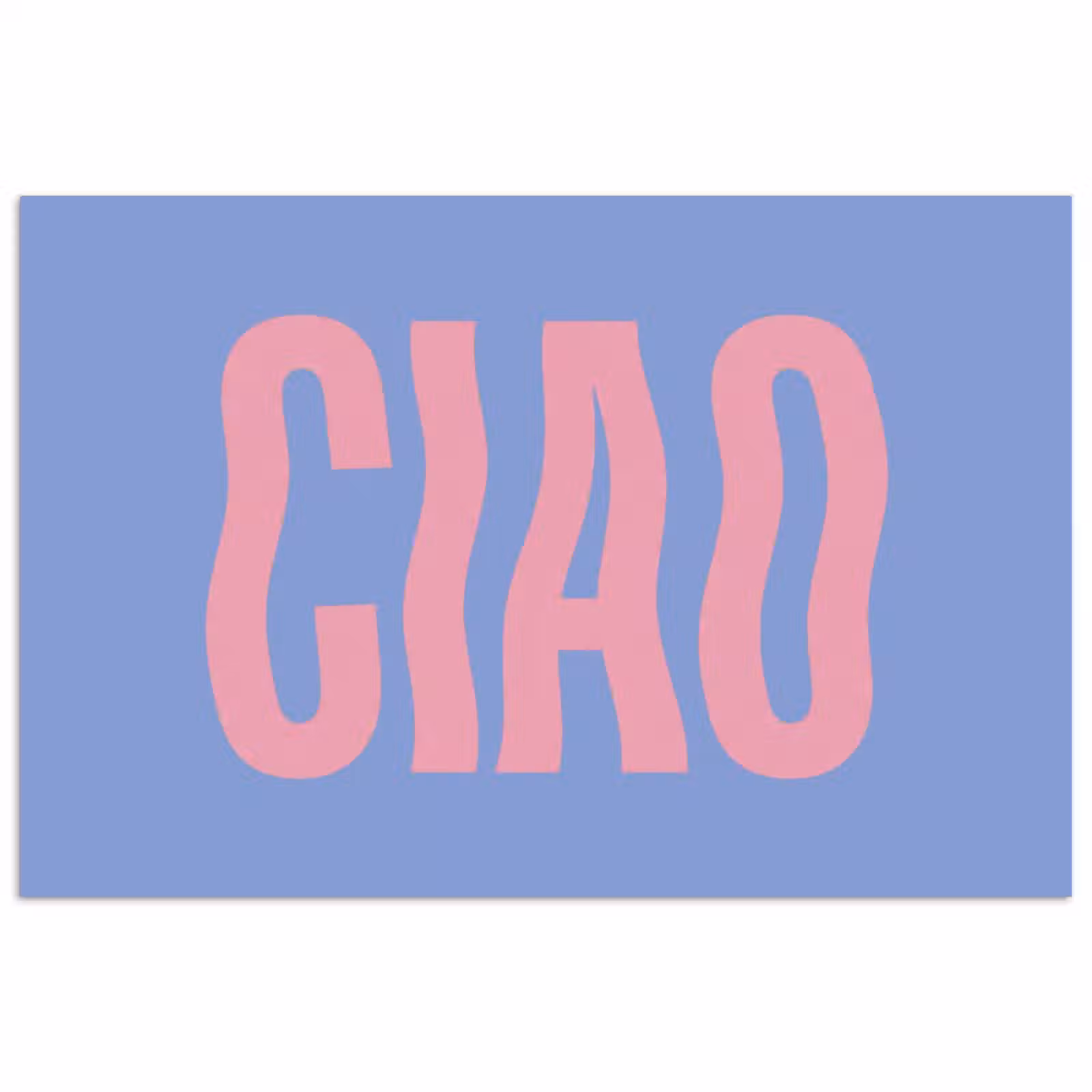 Poster - Ciao - Roze - Blauw - Golvend — 1