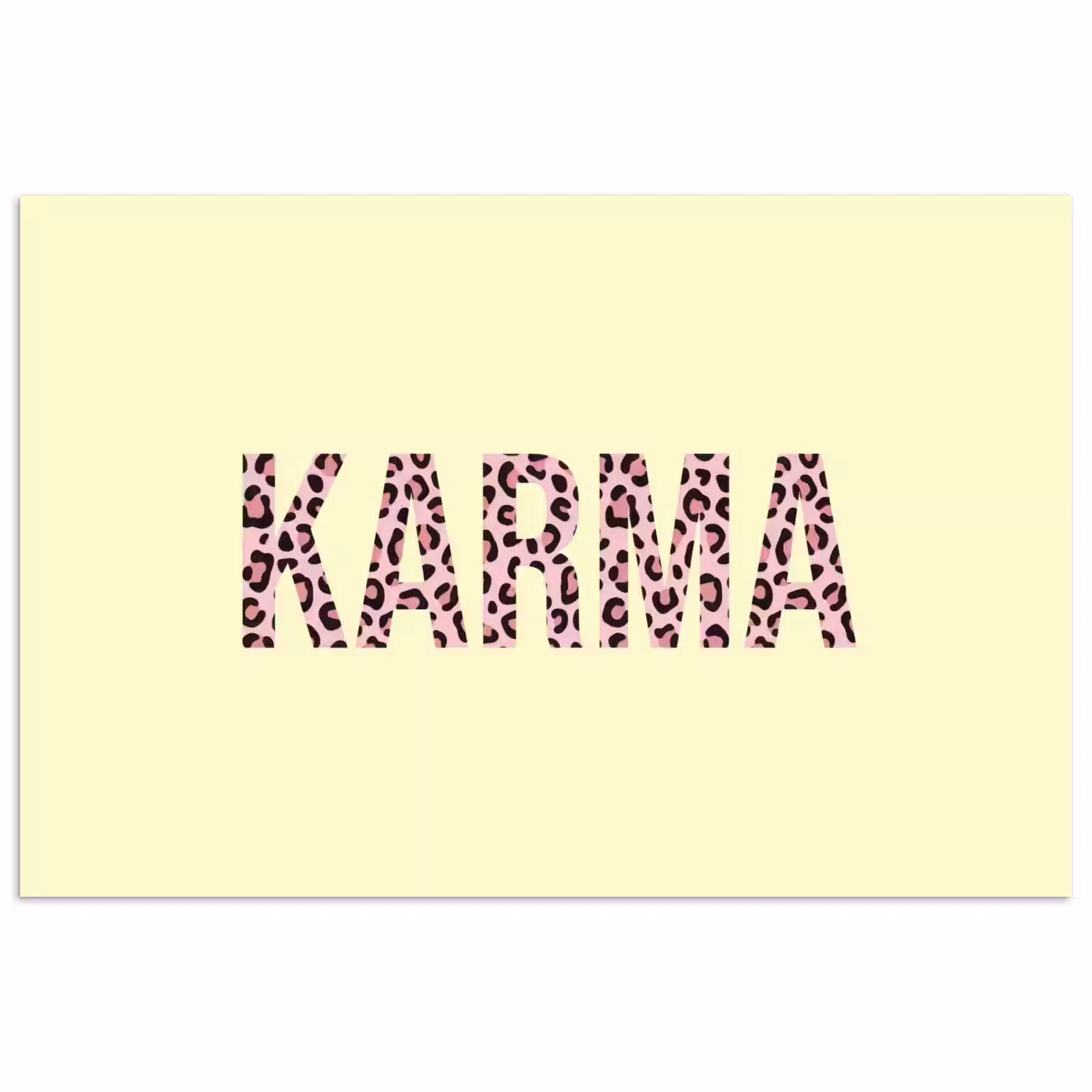 Poster - Karma - Luipaardprint - Geel — 1