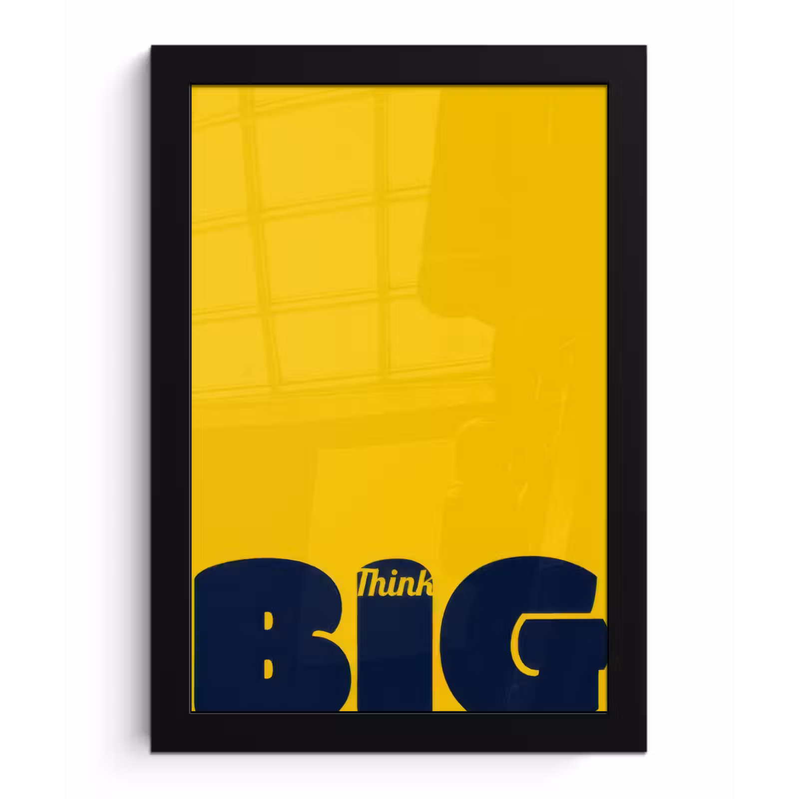 Poster met lijst - Geel - Think big - Grafisch — 1