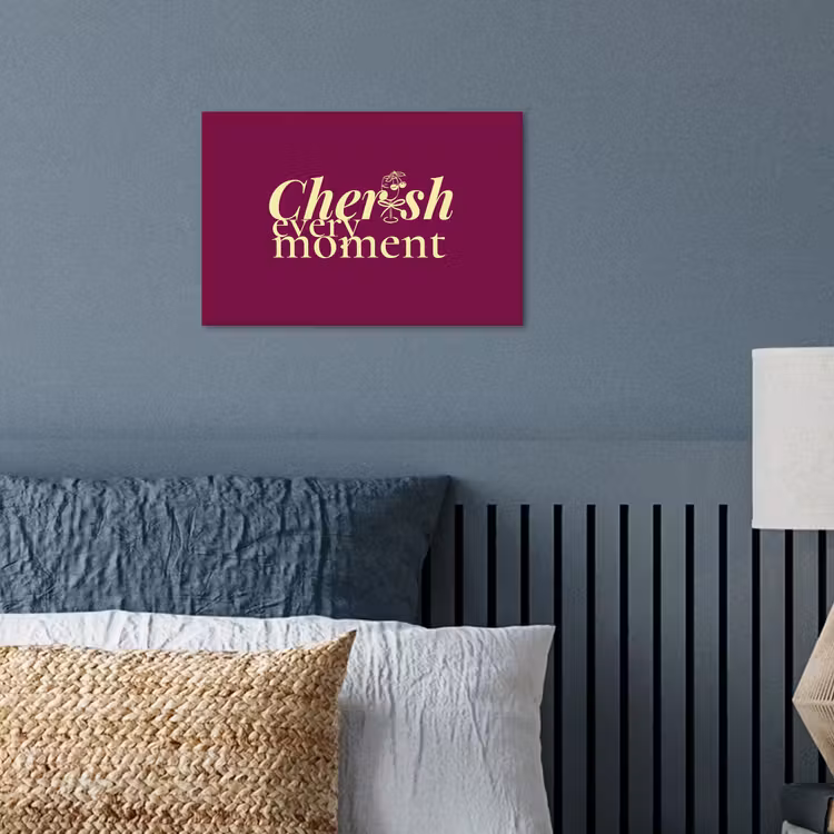 Poster - Cherish every moment - Cocktailglas - Bordeaux — 3