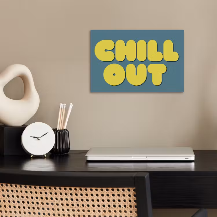 Poster - Chill out - Geel - Blauw — 2