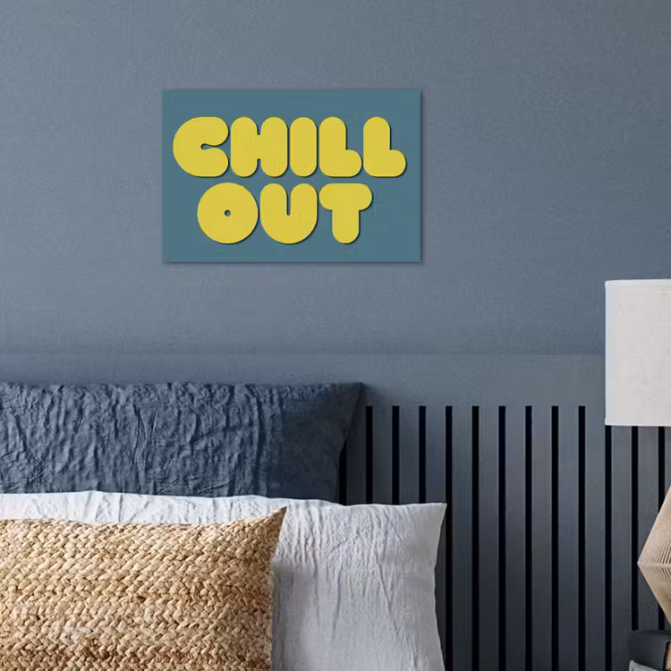 Poster - Chill out - Geel - Blauw — 3