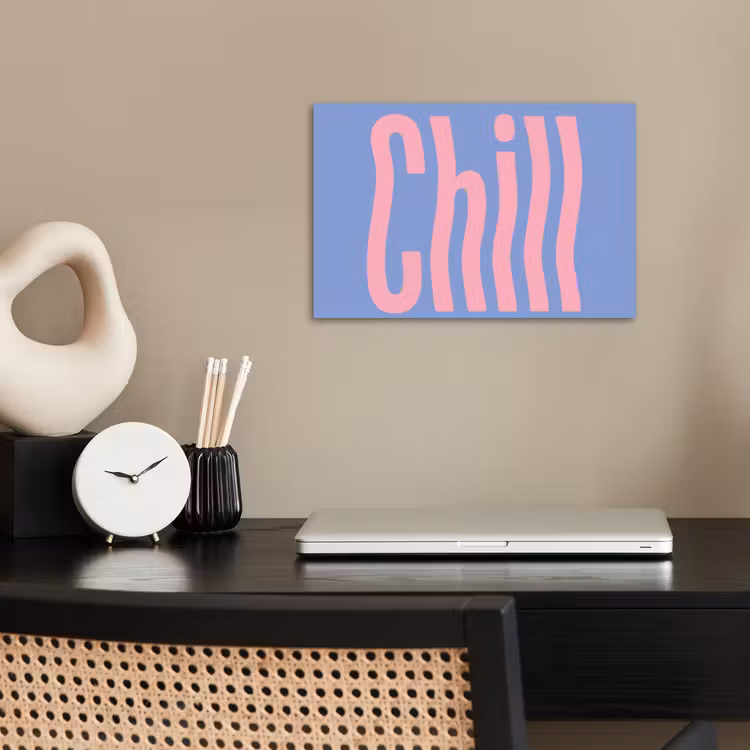 Poster - Chill - Roze - Blauw - Golvend — 2