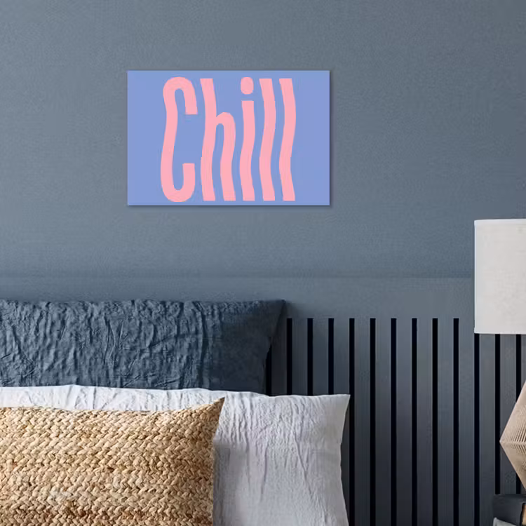 Poster - Chill - Roze - Blauw - Golvend — 3