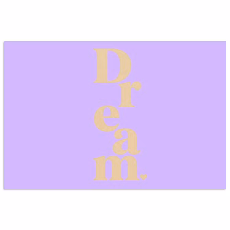 Poster - Dream - Paars - Typografisch — 1