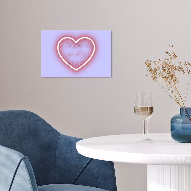 Poster - I liked it so it's mine - Neon hart - Paars — 4