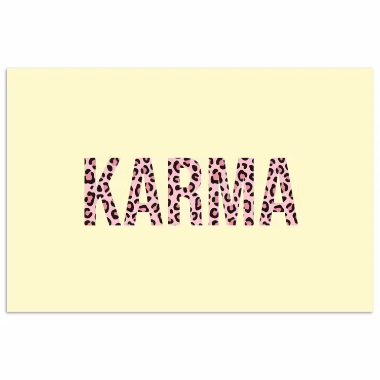 Poster - Karma - Luipaardprint - Geel — 1
