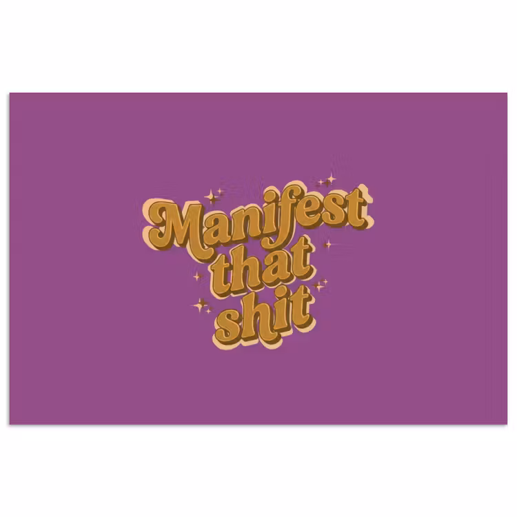 Poster - Manifest that shit - Paars - Glitter — 1