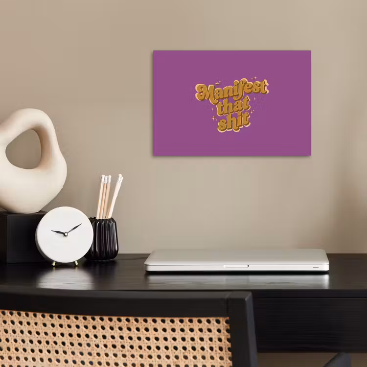Poster - Manifest that shit - Paars - Glitter — 2