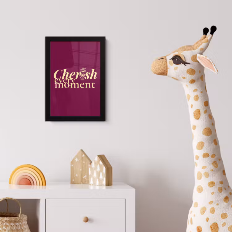 Poster met lijst - Cherish every moment - Cocktailglas - Bordeaux — 5