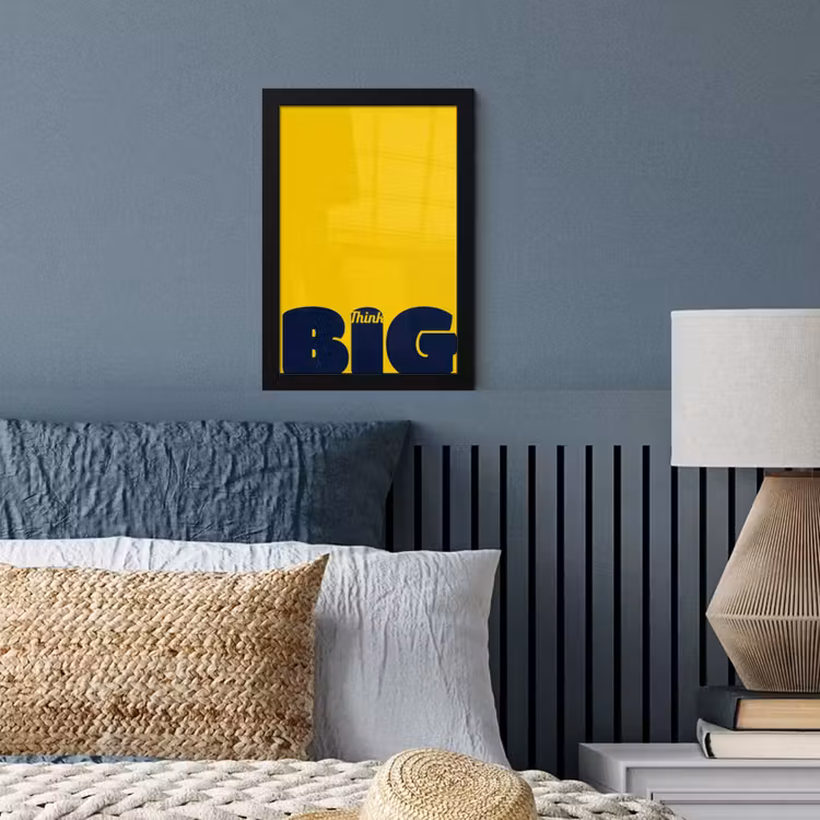 Poster met lijst - Geel - Think big - Grafisch — 4