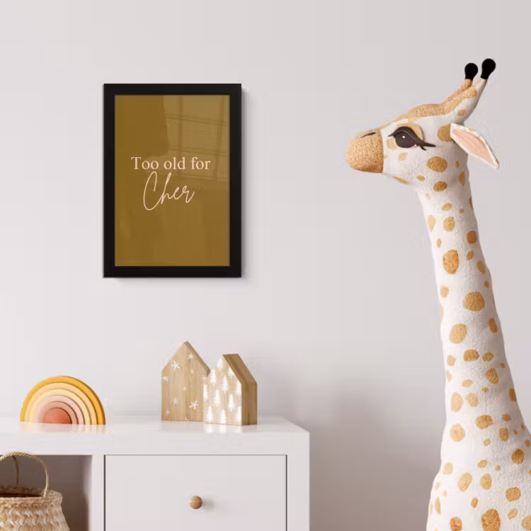 Poster met lijst - Groen - Too old for cher - Roze — 5