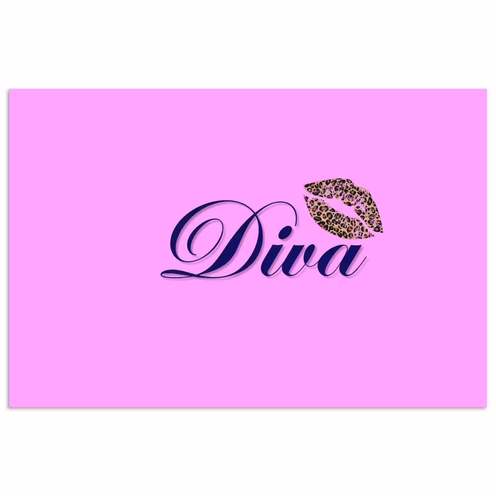 Poster - Diva - Lip - Panterprint - Roze — 1