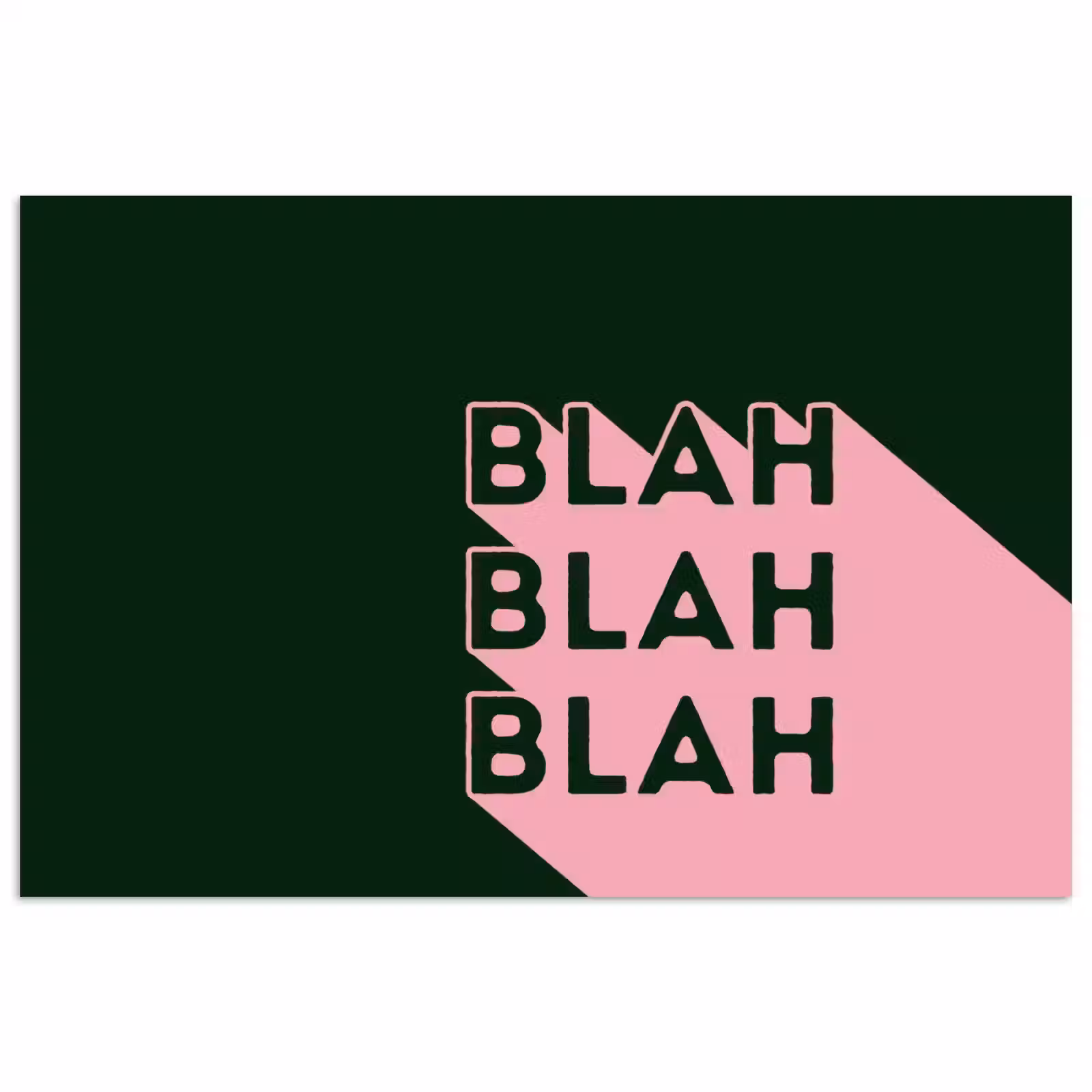 Poster - Donkergroen - Tekst - Schaduw - Grafisch — 1