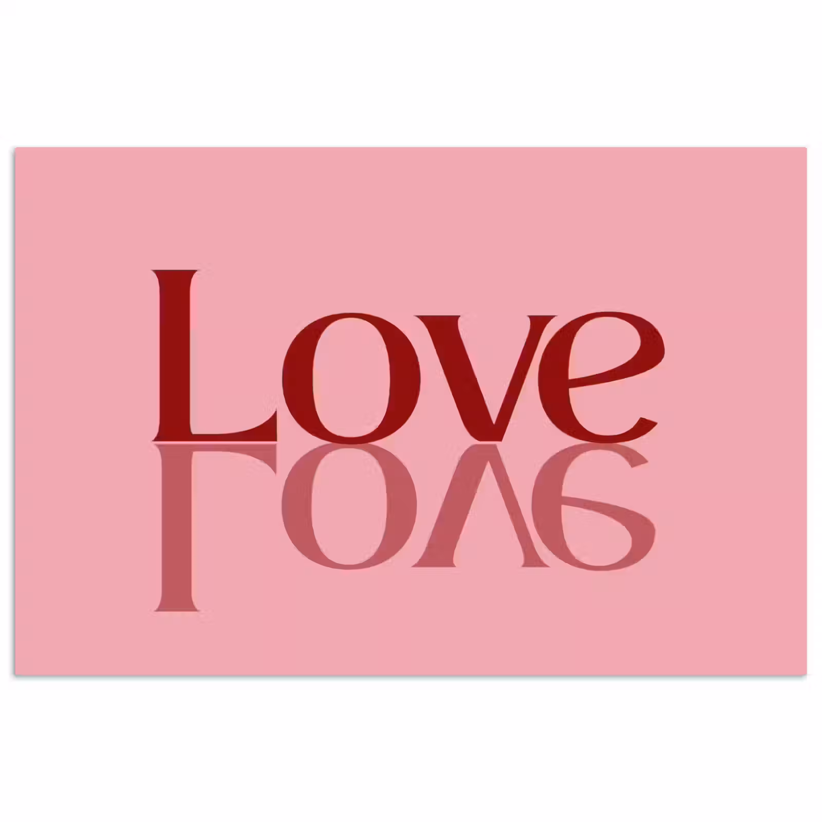 Poster - Love - Roze - Spiegeling — 1