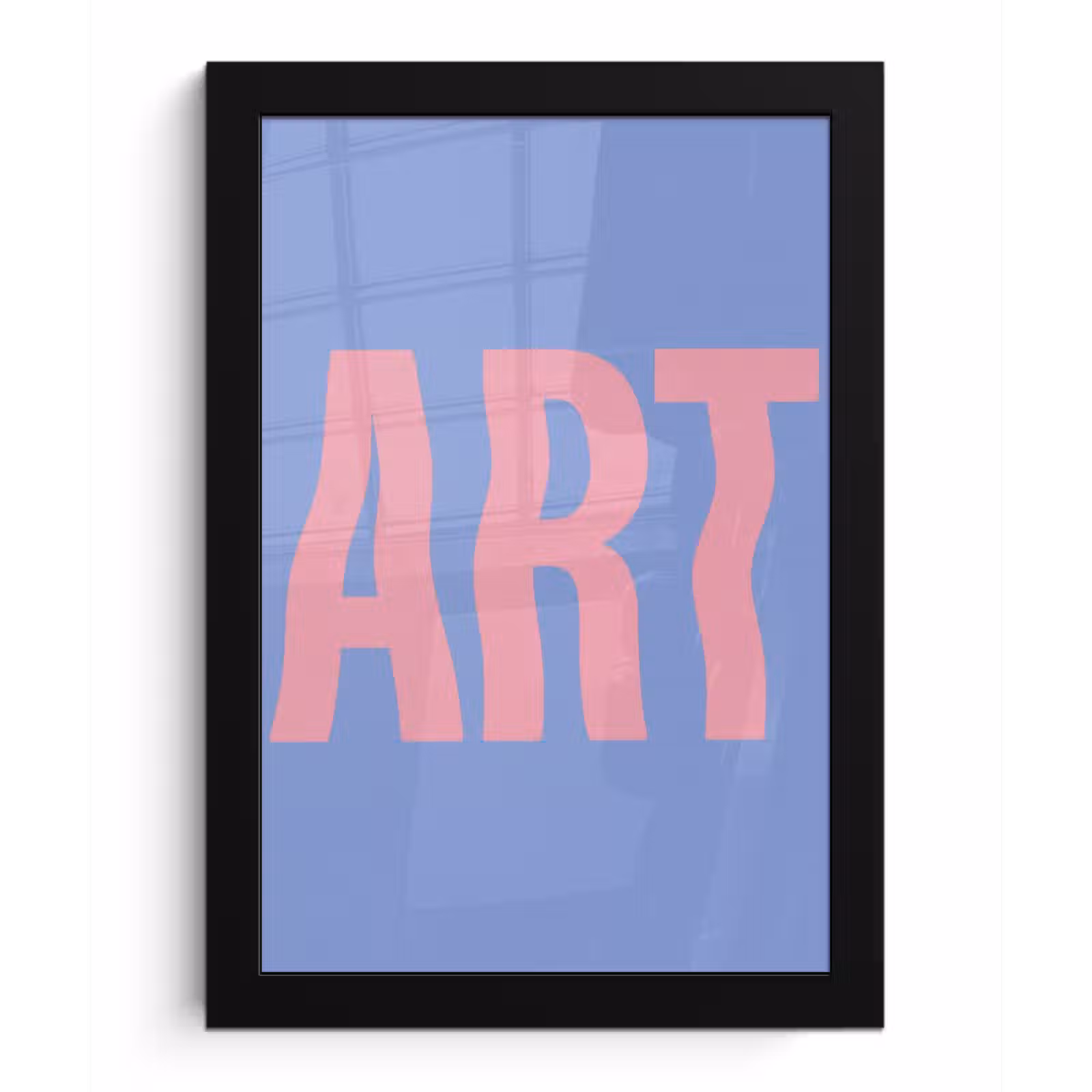 Poster met lijst - Art - Roze - Blauw — 1